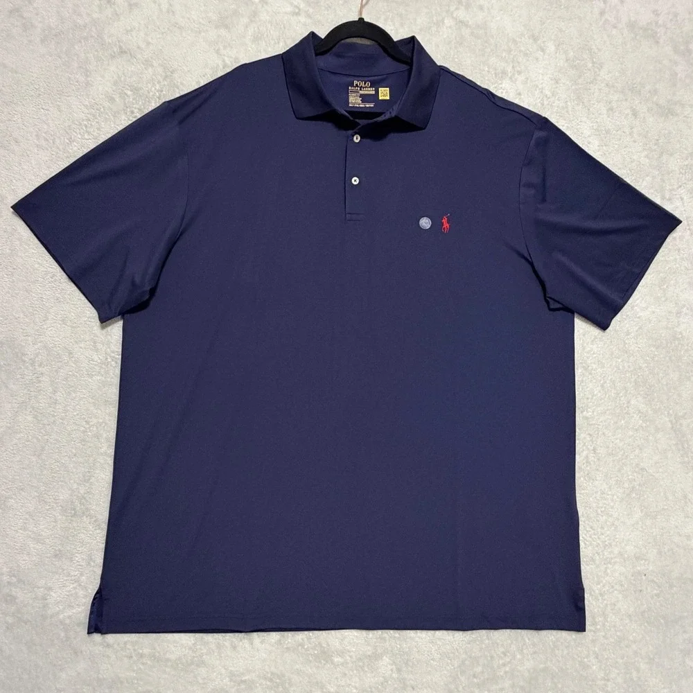 Polo Ralph Lauren Polo Shirt Mens 2XLT Navy Blue Performance Classic Fit New